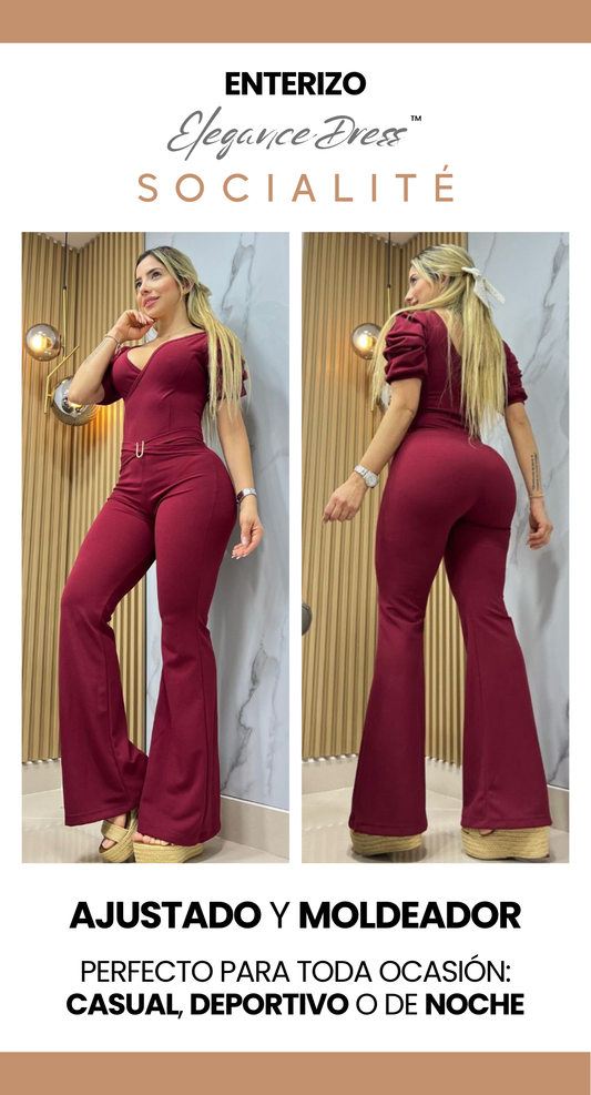 Enterizo EleganceDress™ Socialité Bota Campana