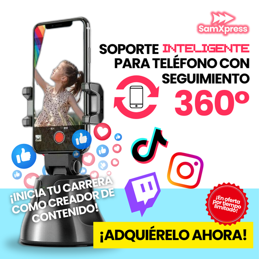 Soporte Inteligente para Teléfono con Seguimiento 360°