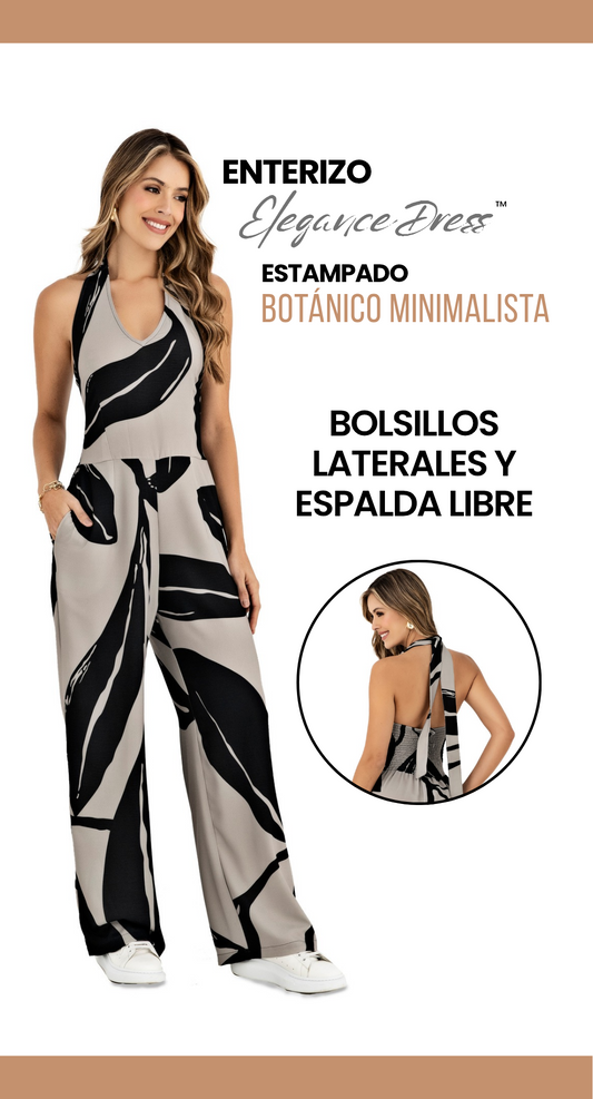Enterizo EleganceDress™ Estampado Botánico